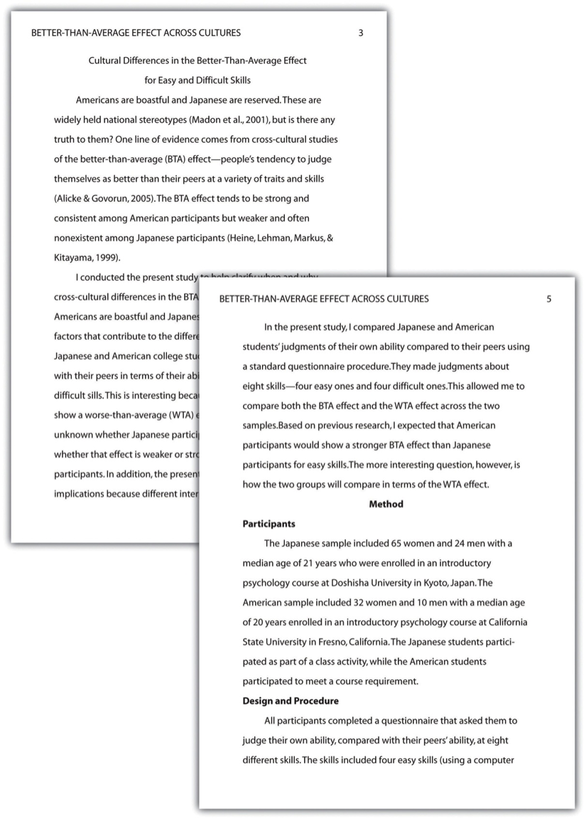 Introduction and Method. Note that the introduction is headed with the full title, and the method section begins immediately after the introduction ends.